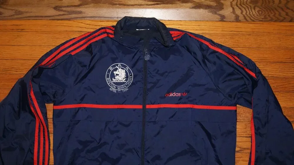 VTG Boston Athletic Association 93rd Boston Marathon 1989 Adidas Zip Jacket XL